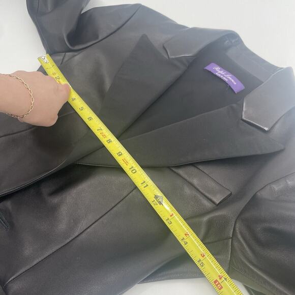 Ralph Lauren Collection Purple Label Black Leather Jacket Tailcoat Tuxedo $3490 - Picture 13 of 16